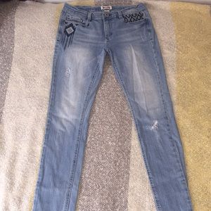mudd embroidered jeans